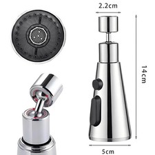 Water Kitchen Tap Head Saving Faucet Extender Sink Spray Aerator 360° Swivel