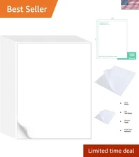 Versatile 8.5"x11" White Sticker Paper - 100 Sheets for All Your Labeling Needs