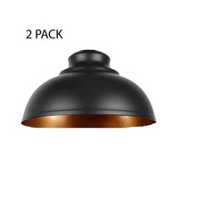 Vintage Pendant Shade Metal Lampshade Black Gold inner Ceiling Light Shade