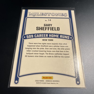 2025 Panini Donruss Baseball MILESTONES Gary Sheffield GREEN LASER