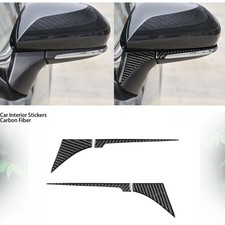 4Pcs Real Carbon Fiber Rearview Side Mirror Cover Trim For Toyota Camry 2024-26