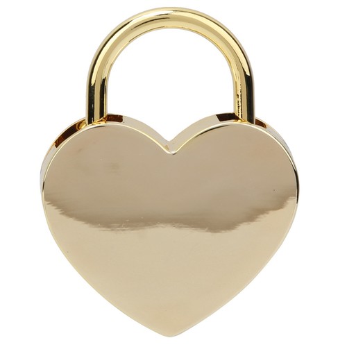 1 Set Heart Lock Metal Padlock Craft With Key 45x59mm(Imitation Gold) - Picture 16 of 22