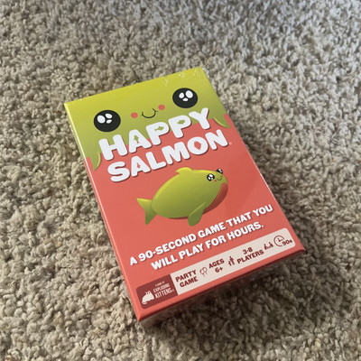 Happy Salmon Hoppy Salmon Fun Family Party Action Card Game NEW! SEALED