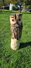 Eule Holz Skulptur Carving Garten