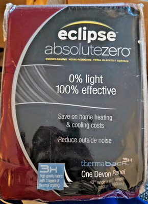 ECLIPSE Absolute Zero Curtains  Set of 2 Panels total blackout curtain