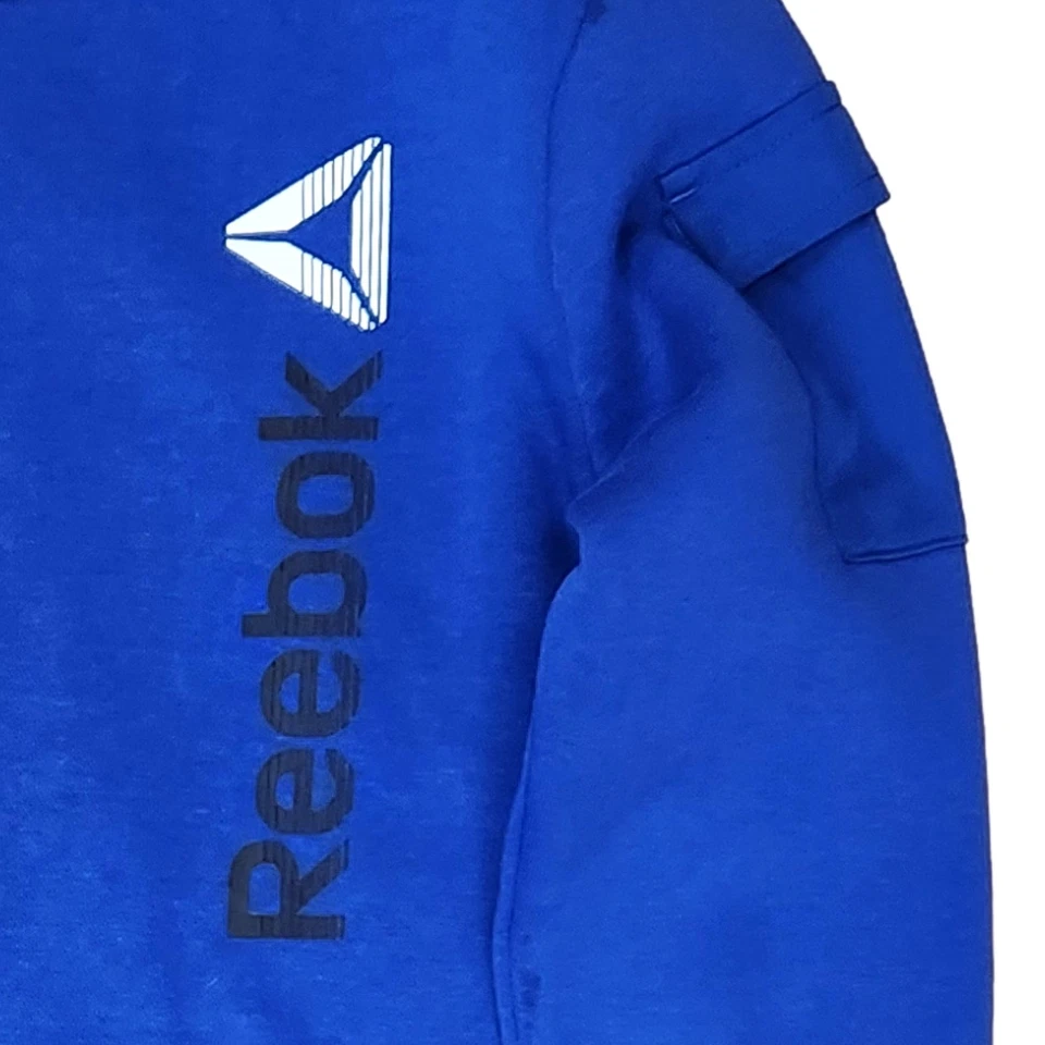 Sudadera pulóver verde con bolsillo de manga grande Reebok para niños Foto 2 de 2