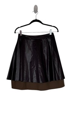 NWT Montecore Black & Khaki Multi-layered Skirt Size 42/Medium Italian