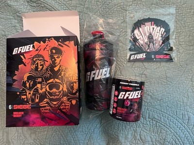 G-Fuel Rainbow Six Siege Breach Berry Collector s Box Tub Shaker Cup & Stickers