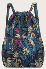 Reusable Grocery Tote Bag Foldable Shopping And Drawstring Backpack