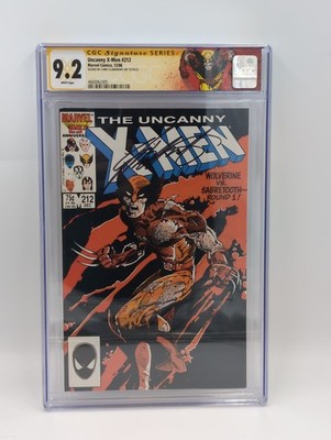 X-Men #212 CGC 9.2 Signed By Chris Claremont Wolverine Vs Sabertooth Key