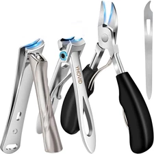 Toe Nail Clippers for Men, Toenail Clippers for Thick Nails for Seniors, German 