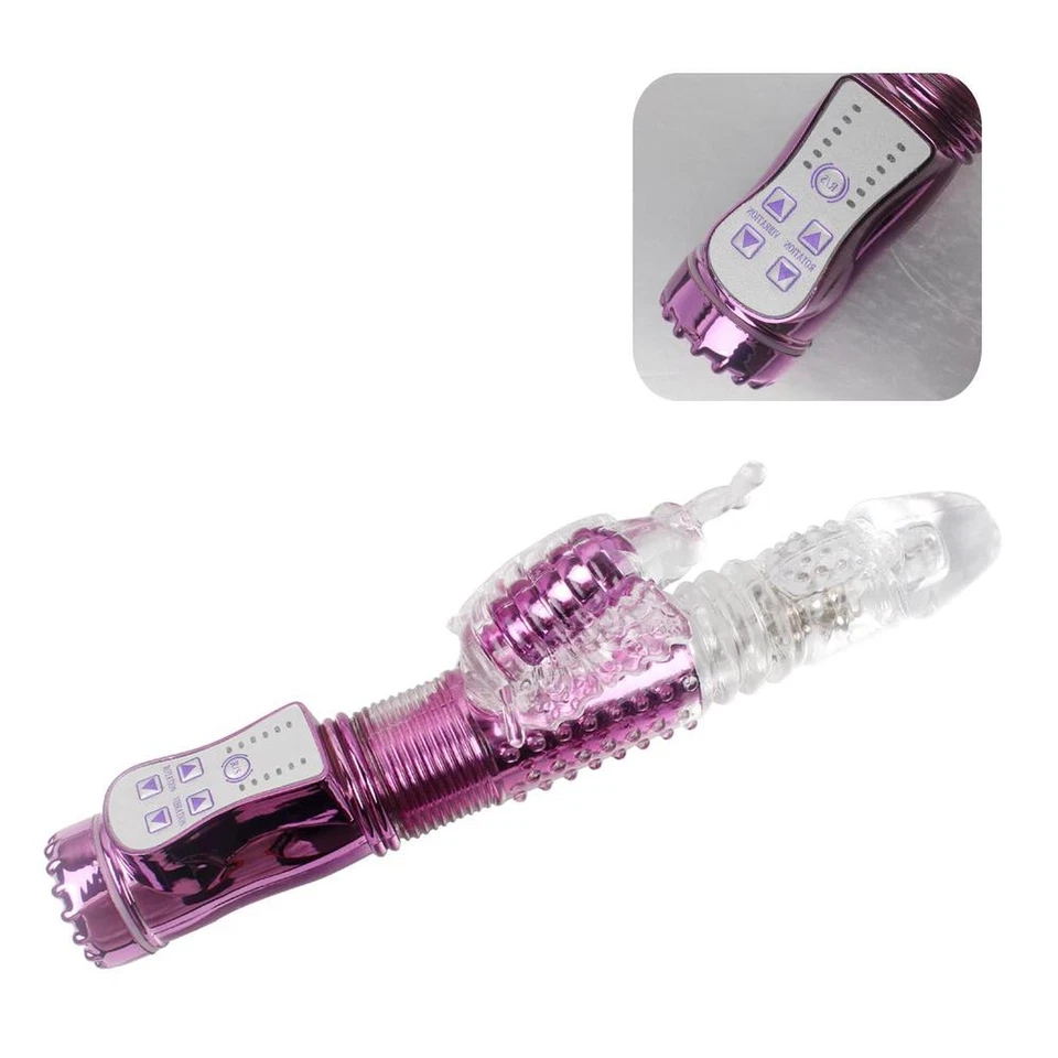 Rabbit-Vibrator - rotierend, Stoßfunktion - 26 cm - Pink - Bild 2 von 4