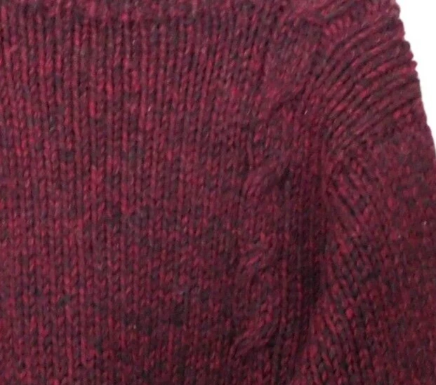 Hand Made Womens Sweater Mockneck Chunky knit Cable Size XL Wool Blend - Image 3 of 4