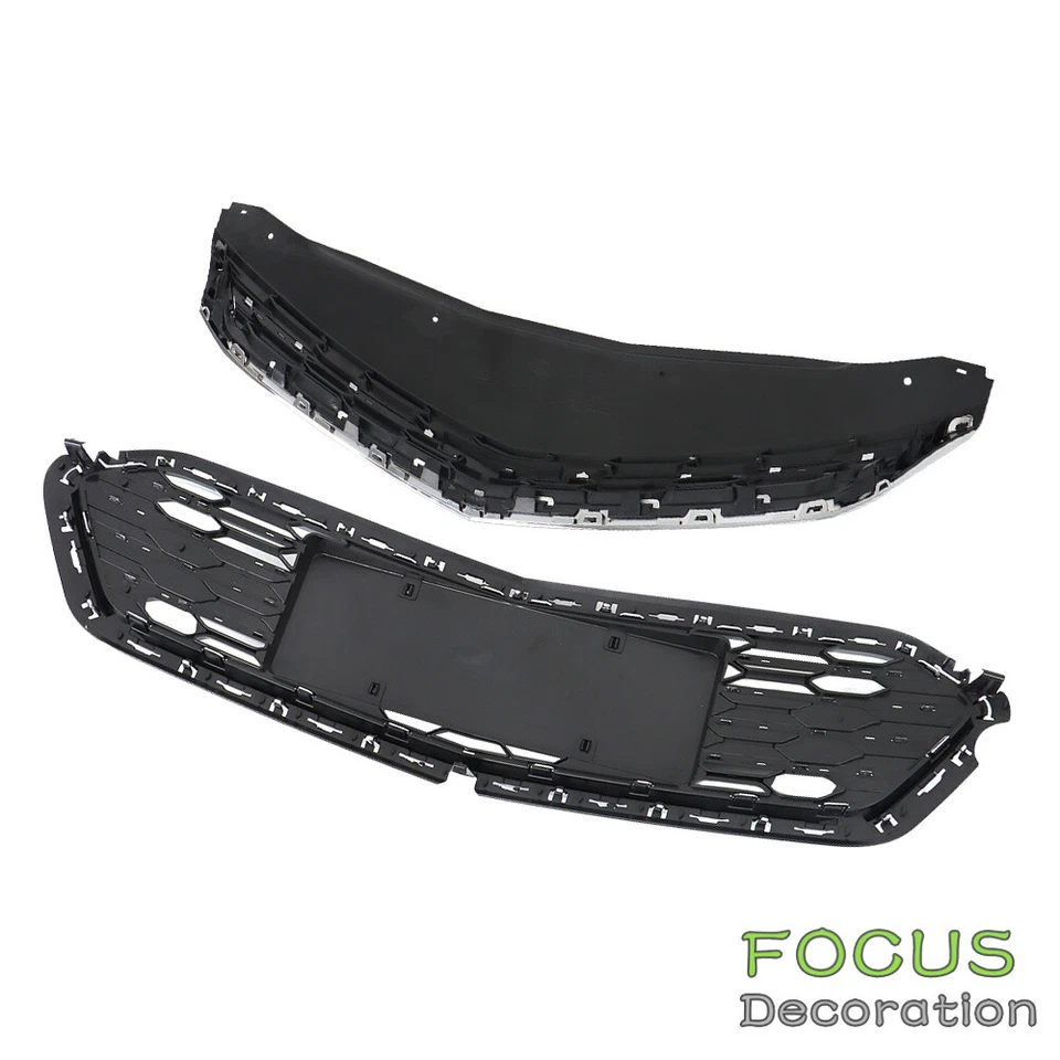 Juego de parrilla delantera superior + inferior cromada para Chevrolet Cruze 2016 2017 2018 Foto 3 de 4