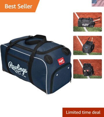 Moisture-Resistant Navy Covert Duffle Bag for Baseball Players - 26L Capacity
