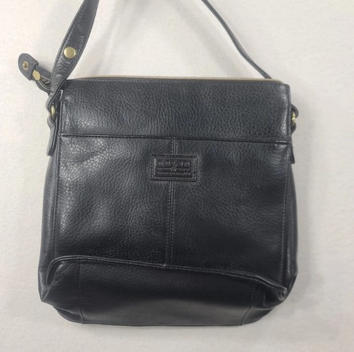 Vintage RELIC Leather Shoulder Purse Bag Black Leather #cc5