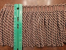 Olive Green & Copper Bullion Trim Fringe 5.5" deepx109" long - 9ft Europa Tex