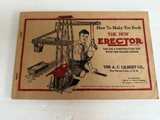The New Erector Set Manual How to Make’Em Book A. C. Gilbert Illustrated 1938 VG