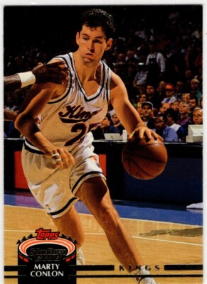 1992-93 Topps Stadium Club Basketball Marty Conlon No. 370 Sacramento Kings