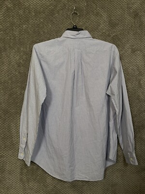 POLO RALPH LAUREN Shirt Mens L Blue/White Checkered Long Sleeve
