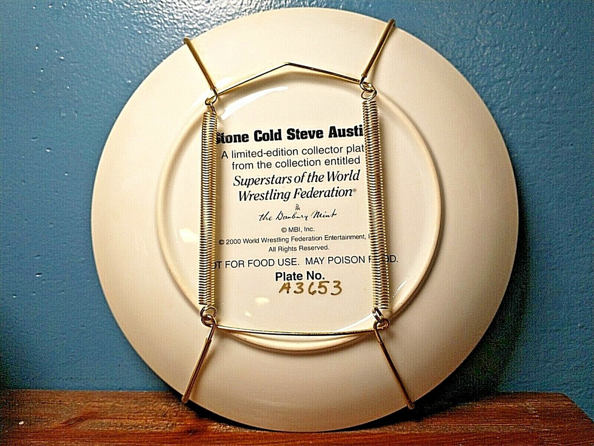 Stone Cold Steve Austin Limited Collector Plate Danbury Mint With