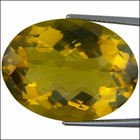 30.40 Ct Natural Lemon Quartz Gemstone Lemon Yellow Color Oval Checker Cut — photo 4
