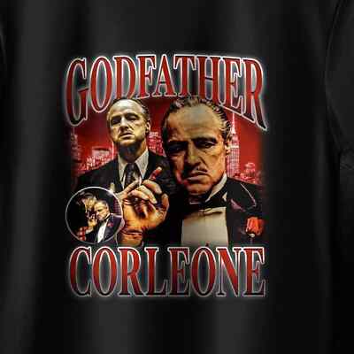 Godfather Corleone T-Shirt, Classic Mafia Movie Graphic Tee, Vintage Film Pos...