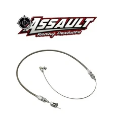 24" Universal Throttle Cable Wire Assembly Stainless Braided Steel Cut-To-Fit