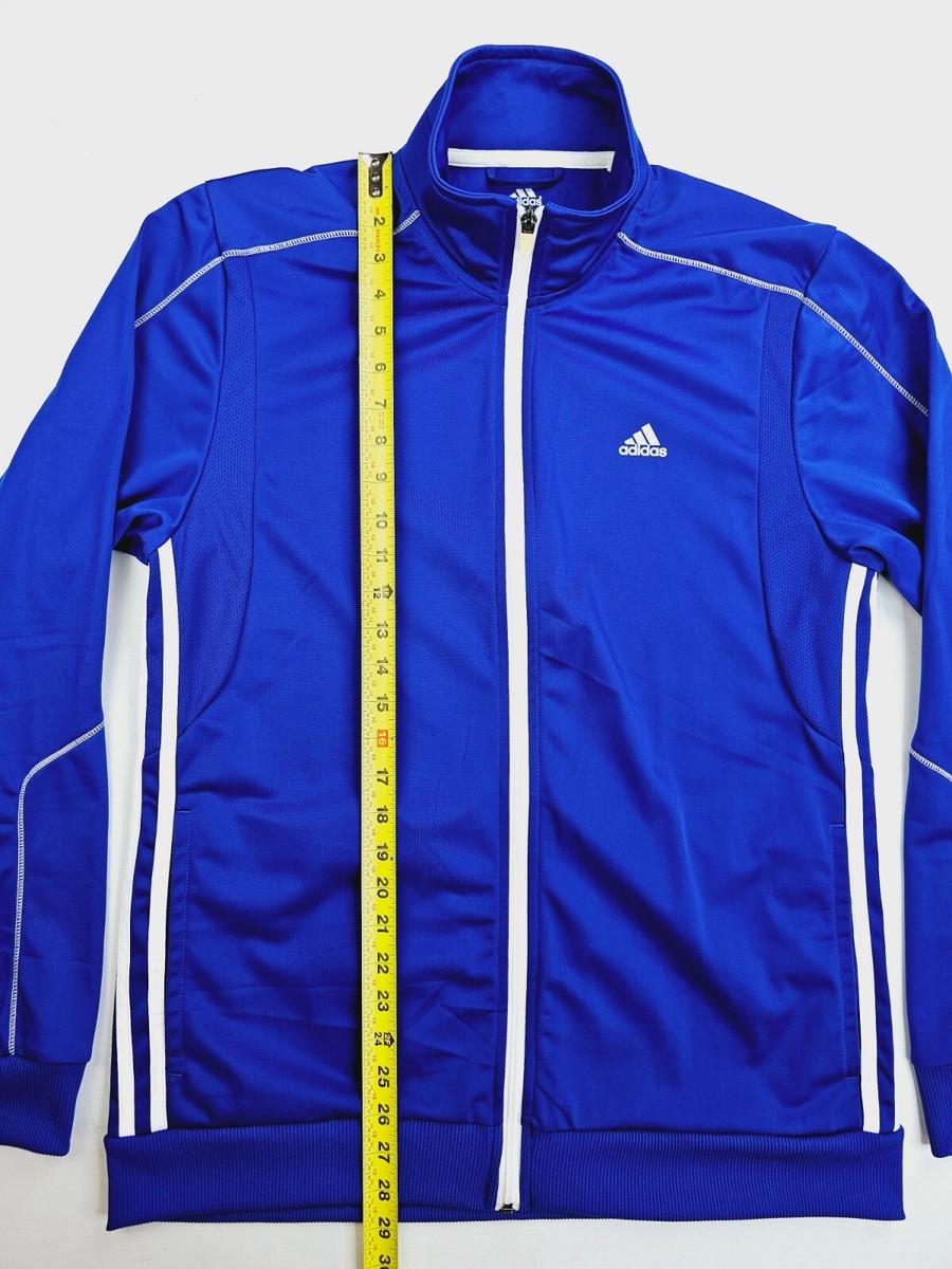 Adidas Climalite Size Medium Men's Blue Turtleneck Full Zip
