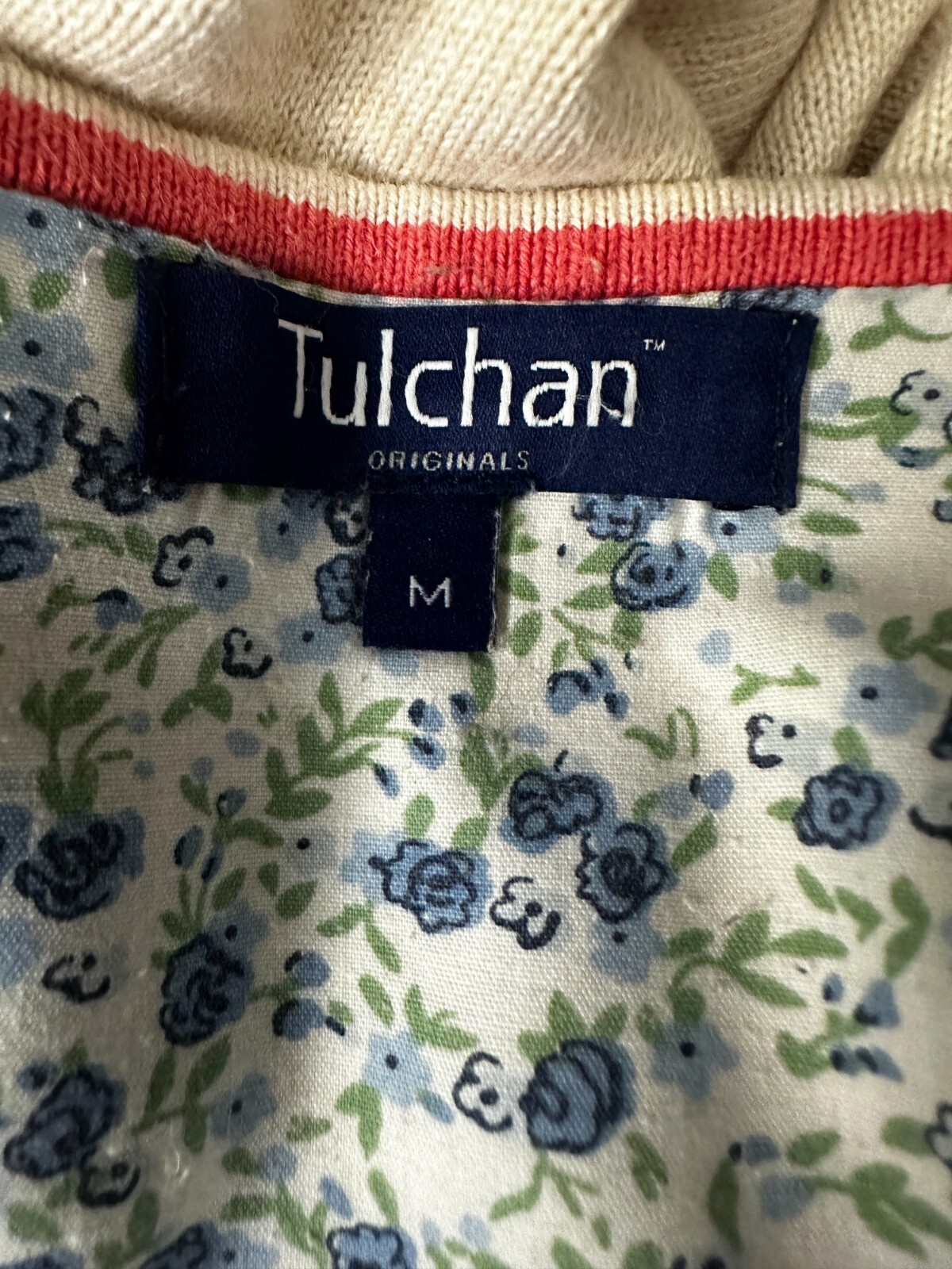 Womens Tulchan Jumper V-neck Pullover White Cotton Medium vintage 2000s size 12 image 3