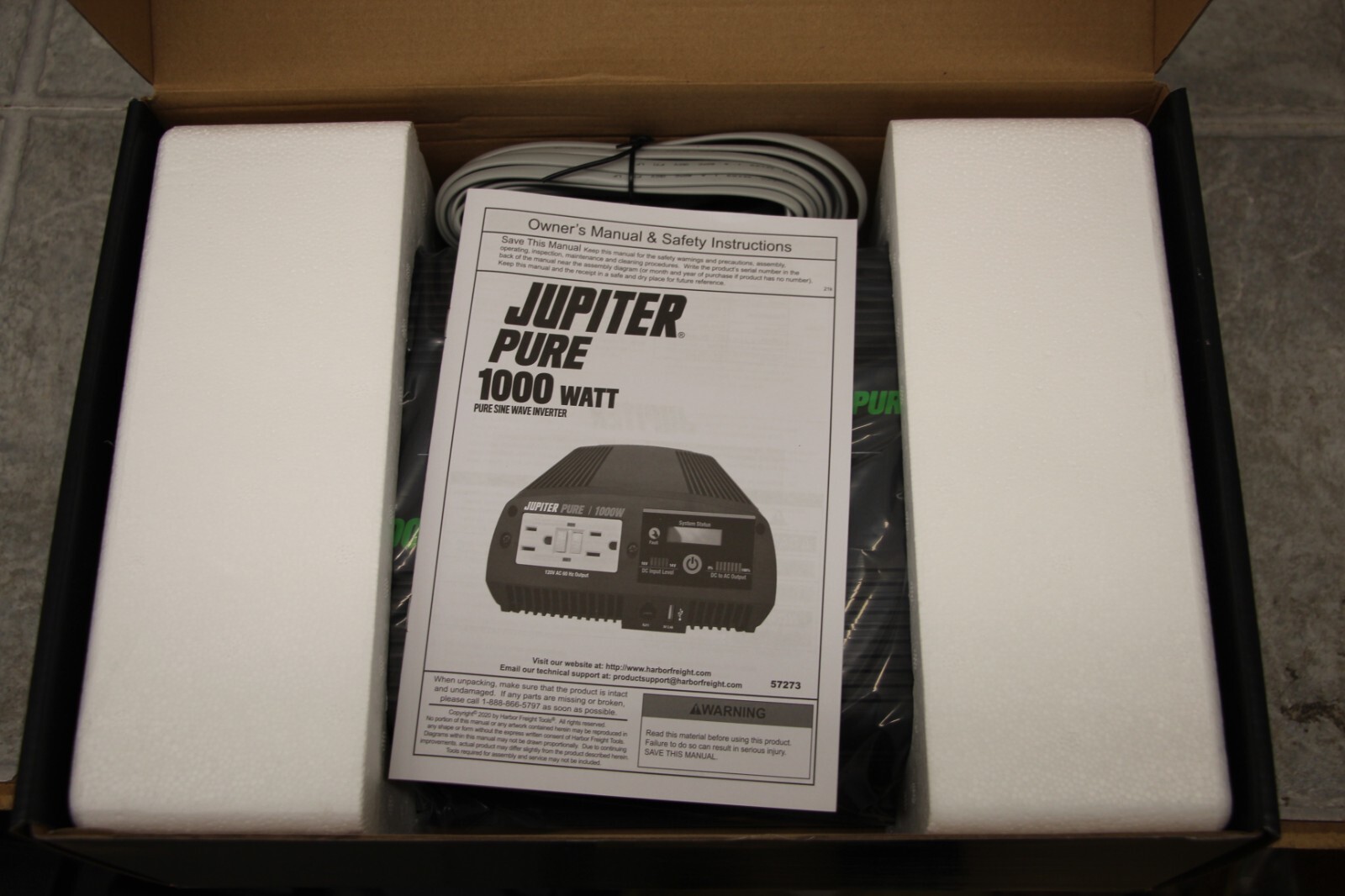 Jupiter Pure 1000 Watt Pure Sine Wave Power Inverter Display USB 57273