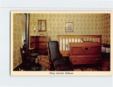 Postcard Mary Lincolns Bedroom Abraham Lincolns Home Springfield Illinois USA