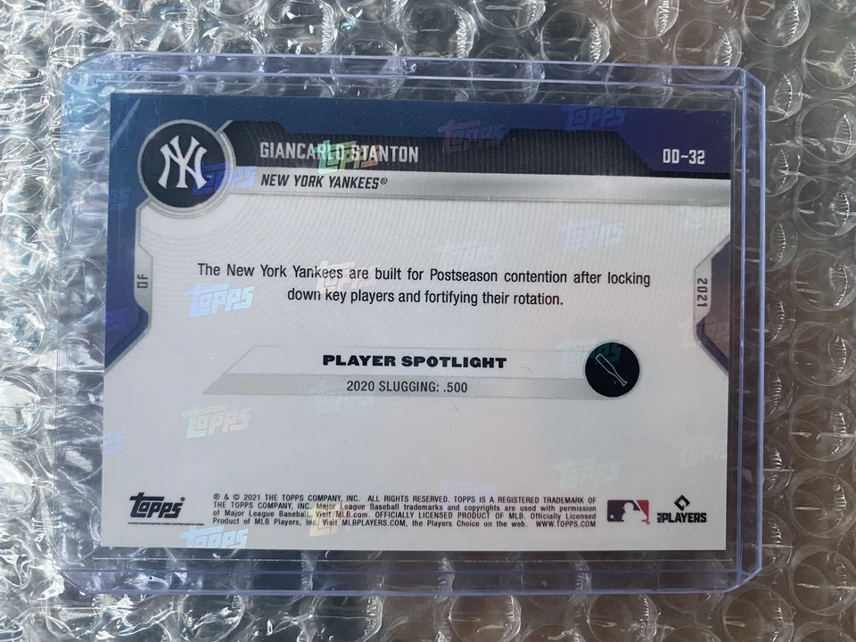 Giancarlo Stanton 2021 Topps Now Road to Opening Day 6/10 - Image 2 of 2