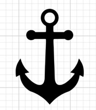 Anchor Sticker Vinyl Decal - Nautical Boat Naval Ocean Sea Car Window Bumper
