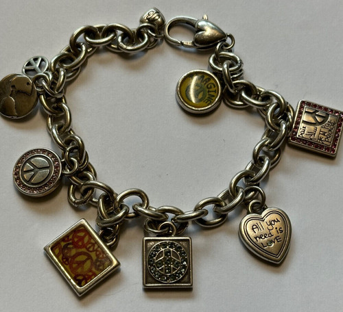 Brighton Peace Charm Bracelet Retired