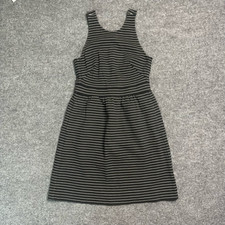 Madewell Womens Pierside A Line Dress Black White Striped Stretch Mini Coastal S
