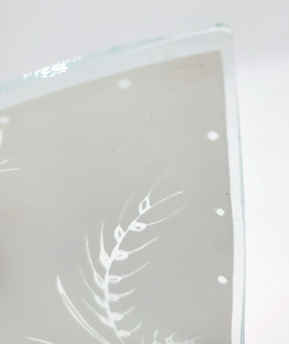 Glass Ceiling Light Shade 11.5" White Glossy Wheat Pattern Vintage Square - Picture 8 of 8