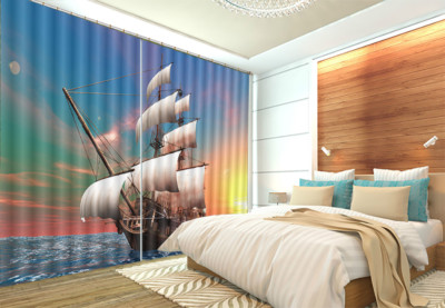 An Inconsistent Canvas 3D Curtains Blockout Photo Printing Curtains Drape Fabric