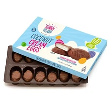 SUNNY ISLAND Easter Candy Box - Milk Chocolate Coconut Cream Eggs, 7 Ounces (12