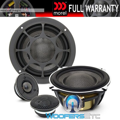MOREL ELATE CARBON PRO 52A 5-1/4'' CAR COMPONENT MID SPEAKERS SILK TWEETERS NEW