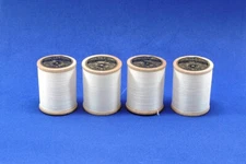 Lot of 4 Star Quilting Thread 100 Yds White 3 Cord Wooden Spool American Thread