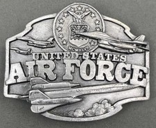 US Air Force - Siskiyou Pewter Belt Buckle - M- 50 - Made in USA