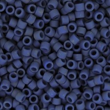 DB377 Miyuki Delica Seed Beads Size 11/0 Matte Metallic Navy Blue 7GM