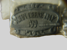 1999 John Deere Day Belt Buckle"Backed by History Driven by Progress"/Pewter/NEW