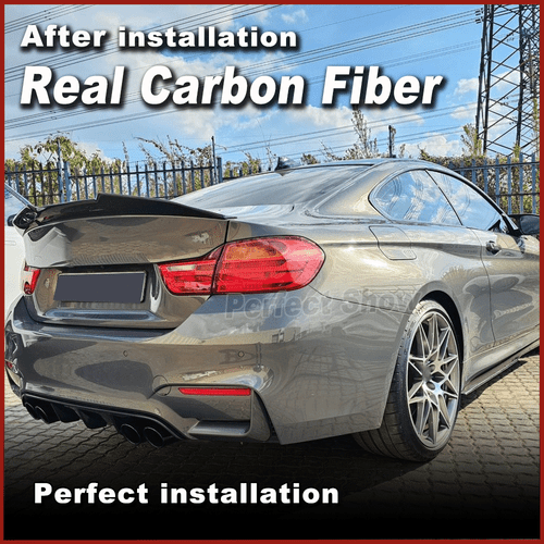 Alerón de carbono borde de demolición alerón trasero ala labio para BMW M4 F82 Coupe 2014-19 - Imagen 3 de 12