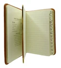 Address Book MINI 3x4" Leather Cover 160 Tabbed Pgs Post Miniatures Bright Green
