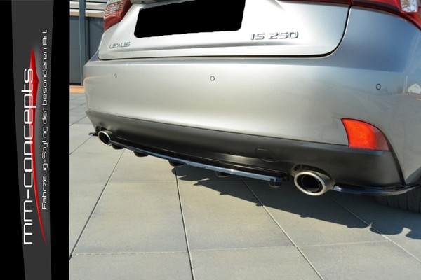CUP Diffusor Ansatz Schwarz FüR Lexus IS MK3 200T Heck StoßStange V.2 MIT Vert B-image