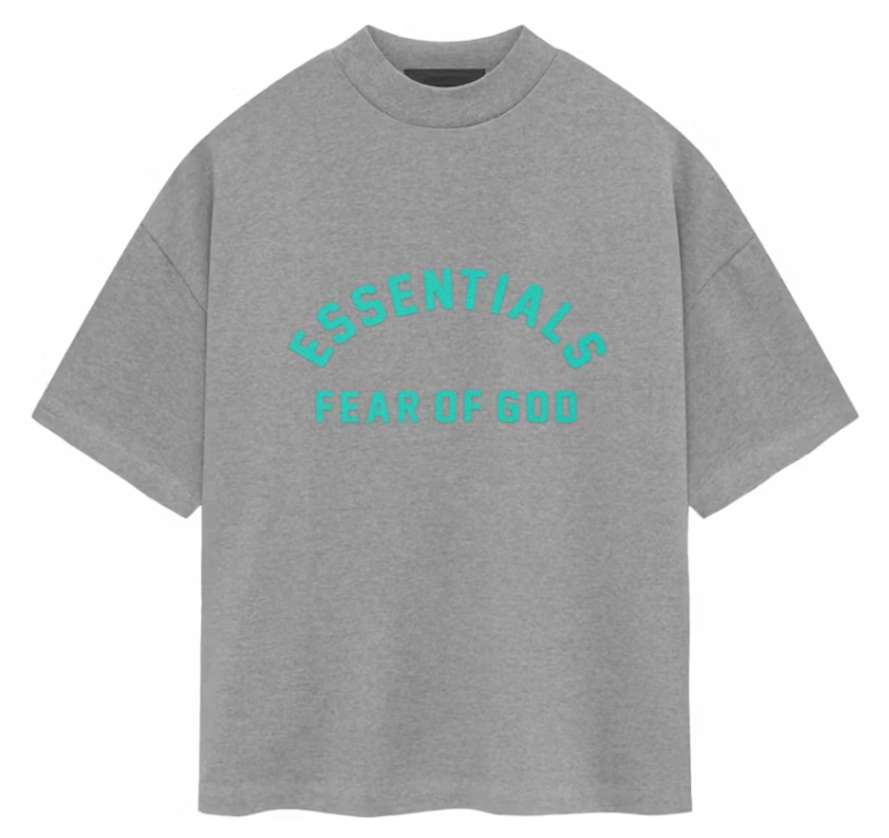 Fear of God Essentials Heavy Jersey Short Sleeve Tee Dark Heather Oatmeal S-XL