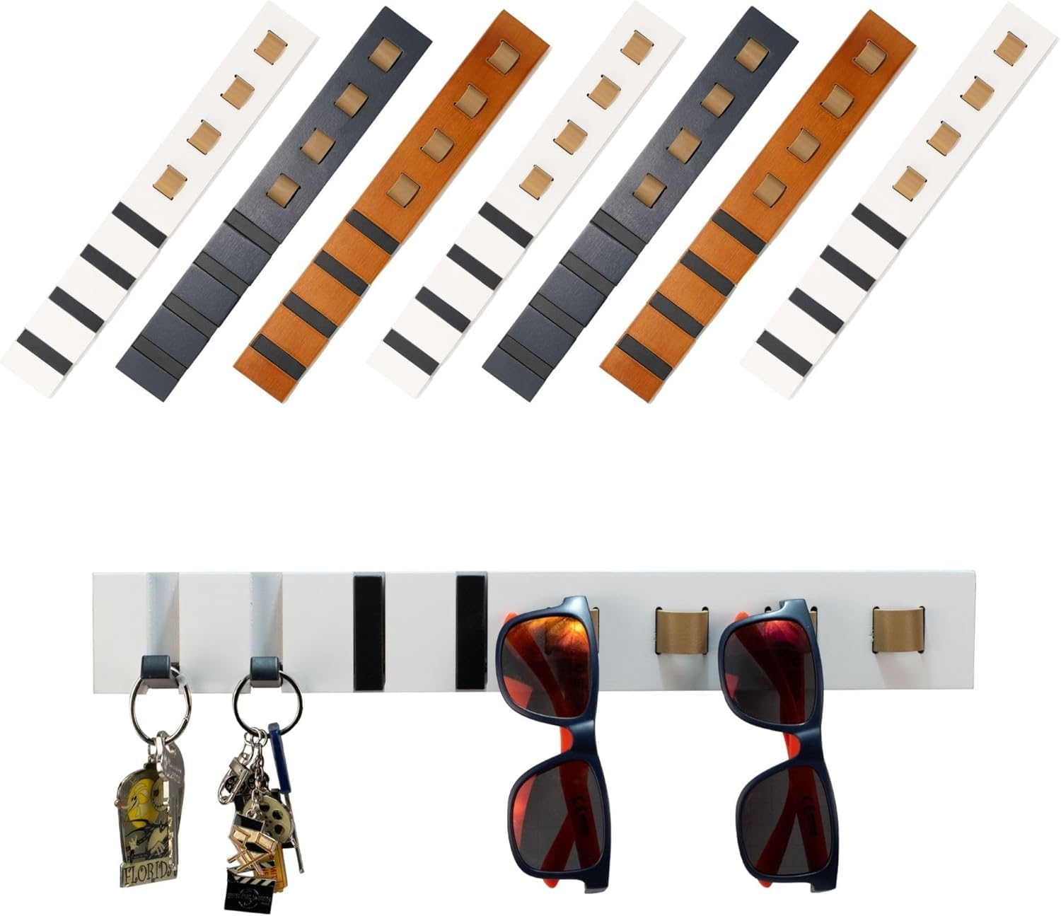 Wall Mount Key and Sunglasses Organizer Holder for Home Entryway-image