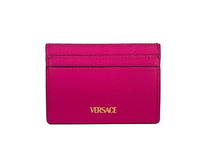 Versace Mini Medusa Grainy Leather Slim Card Case Wallet | eBay